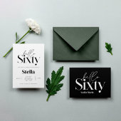 Moderne minimale Typografie, einfach 60. Geburtsta Einladung