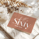 Moderne minimale Typografie, einfach 60. Geburtsta Einladung<br><div class="desc">Moderne minimale Typografie einfache Terrakotta und weiß 60. Geburtstagseinladung. Teil einer zeitgenössischen Sammlung.</div>