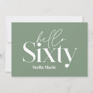 Moderne minimale Typografie, einfach 60. Geburtsta Einladung