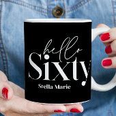 Moderne minimale Typografie, einfach 60. Geburtsta Kaffeetasse