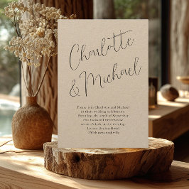 Moderne, minimale Typografie - Einladung