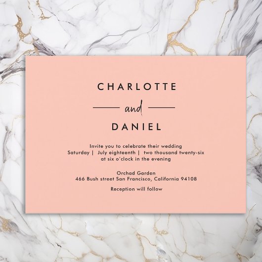 Moderne, minimale Typografie-Einladung Einladung