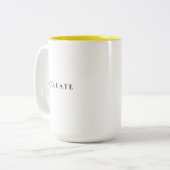 Moderne, minimale Typografie erstellen Zweifarbige Tasse (Vorderseite Links)