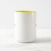 Moderne, minimale Typografie erstellen Zweifarbige Tasse (Mittel)