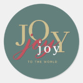 Moderne Minimale Typografie Freude am Welturlaub Runder Aufkleber (Vorderseite)