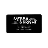 Moderne minimale Typografie, fröhlich und hell Adressaufkleber (Vorne)