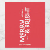 Moderne minimale Typografie fröhlich und hell Weinetikett (Einzelnes Label)