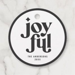 Moderne minimale Typografie fröhliche Weihnachten Geschenkanhänger