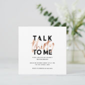 Moderne minimale Typografie Girly Rose Gold 30. (Stehend Vorderseite)