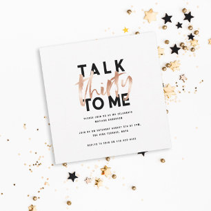 Moderne minimale Typografie Girly Rose Gold 30.