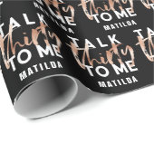 Moderne minimale Typografie Girly Rose Gold 30. Geschenkpapier (Rolleneckpunkt)