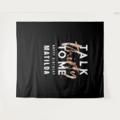 Moderne minimale Typografie Girly Rose Gold 30. Ve Wandteppich (Vorderseite (Horizontal))