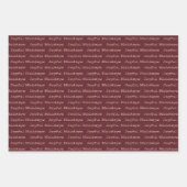 Moderne Minimale Typografie glücklich Neues Jahr Geschenkpapier Set (Vorderseite 3)