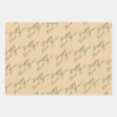 Moderne Minimale Typografie glücklich Neues Jahr Geschenkpapier Set (Vorderseite)