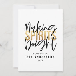 Moderne minimale Typografie Gold Chic Urlaub Feiertagskarte