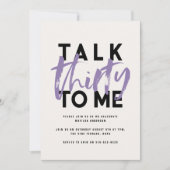 Moderne minimale Typografie mädchenhaft lila 30 Vo (Vorderseite)