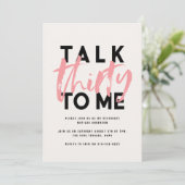 Moderne minimale Typografie mädchenhaft rosa 30. (Stehend Vorderseite)