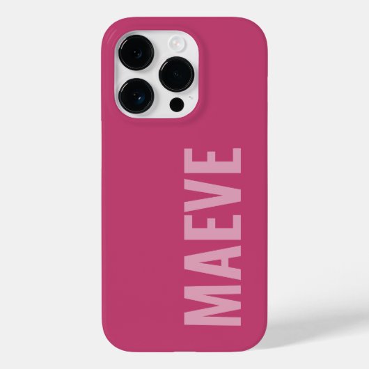 Moderne minimale Typografie mädchenhaft rosa elega Case-Mate iPhone Hülle (Rückseite)