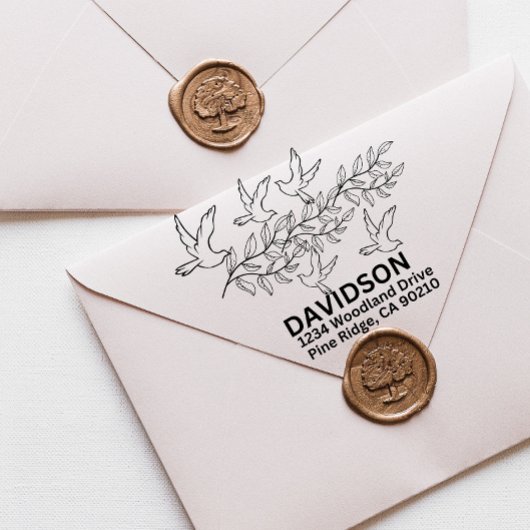 Moderne Minimale Typografie Name Rücksendeadresse Permastempel