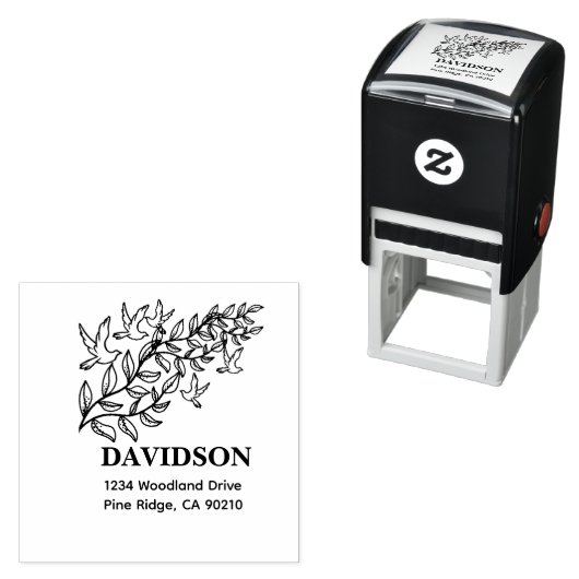 Moderne Minimale Typografie Name Rücksendeadresse Permastempel (Beispiel)