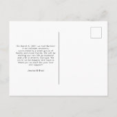 Moderne minimale Typografie nur verheiratet Elopem Ankündigungspostkarte (Rückseite)