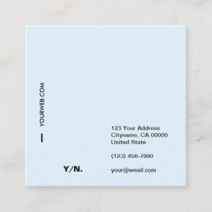 Moderne minimale Typografie-Quadrat-Visitenkarte Quadratische Visitenkarte