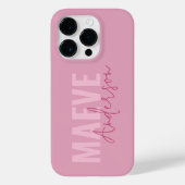 Moderne minimale Typografie rosa mädchenhaft elega Case-Mate iPhone Hülle (Rückseite)