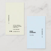 Moderne minimale Typografie-Vertikale-Visitenkarte Visitenkarte (Vorne/Hinten)