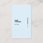 Moderne minimale Typografie-Vertikale-Visitenkarte Visitenkarte (Rückseite)