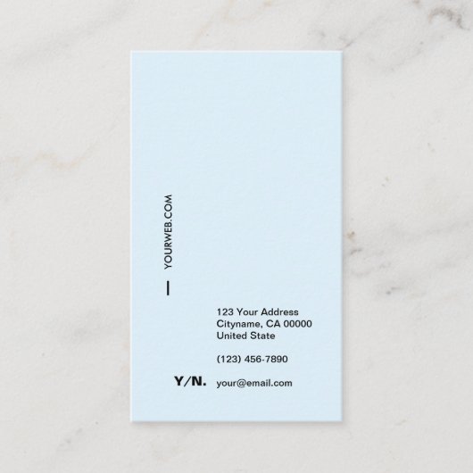 Moderne minimale Typografie-Vertikale-Visitenkarte Visitenkarte (Vorderseite)