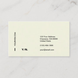 Moderne minimale Typografie-Visitenkarte Visitenkarte