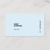 Moderne minimale Typografie-Visitenkarte Visitenkarte (Rückseite)