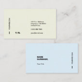 Moderne minimale Typografie-Visitenkarte Visitenkarte (Vorne/Hinten)