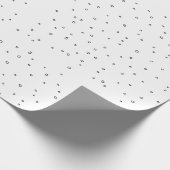 Moderne minimale Unvollkommene Punkte Schwarz und Geschenkpapier (Ecke)
