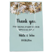 Moderne Minimale Verlobung / Hochzeitsfeier Danke Mittlere Geschenktüte (Vorderseite)