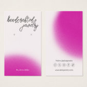 Moderne, minimale verschwommene rosa Ohrringe Disp (Vorne & Hinten)