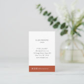 Moderne Minimale Visitenkarte (Stehend Vorderseite)