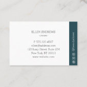 Moderne Minimale Visitenkarte (Rückseite)