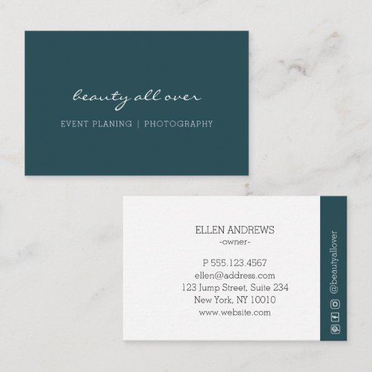 Moderne Minimale Visitenkarte (Vorne/Hinten)