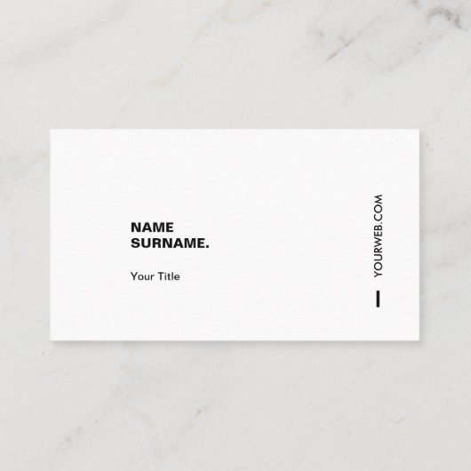 Moderne minimale Visitenkarte der Typografie-B&W (Rückseite)