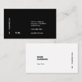 Moderne minimale Visitenkarte der Typografie-B&W (Vorne/Hinten)