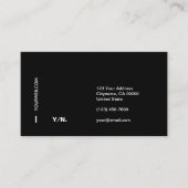 Moderne minimale Visitenkarte der Typografie-B&W (Vorderseite)