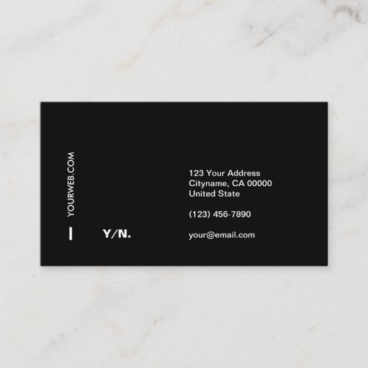 Moderne minimale Visitenkarte der Typografie-B&W (Vorderseite)