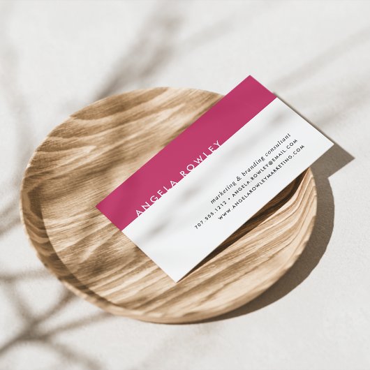 Moderne minimale Visitenkarten | Magenta Visitenkarte