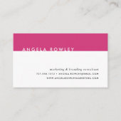 Moderne minimale Visitenkarten | Magenta Visitenkarte (Vorderseite)
