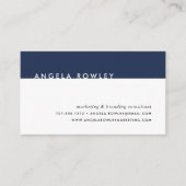 Moderne minimale Visitenkarten | Marine Visitenkarte (Vorderseite)