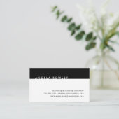 Moderne minimale Visitenkarten | Schwarz und Weiß Visitenkarte (Stehend Vorderseite)