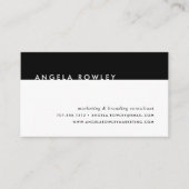 Moderne minimale Visitenkarten | Schwarz und Weiß Visitenkarte (Vorderseite)