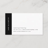Moderne minimale Visitenkarten | Schwarz und Weiß Visitenkarte (Vorderseite)