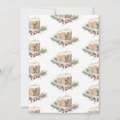 Moderne Minimale Wasserfarbe Weihnachtskerzen & Pi Karte (Rückseite)